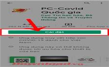 Hướng dẫn cài đặt và đăng ký tài khoản PC-Covid trên điện thoại