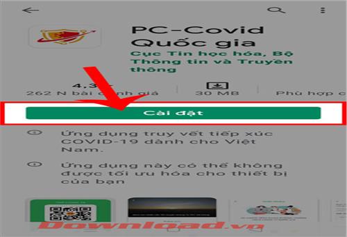 Hướng dẫn cài đặt và đăng ký tài khoản PC-Covid trên điện thoại