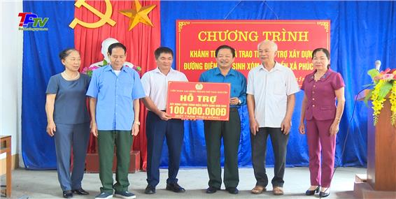 LĐLĐ Thái Nguyên: Hỗ trợ 100 triệu đồng xây dựng đường điện chiếu sáng dân sinh