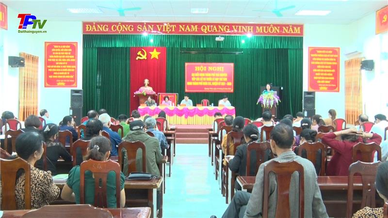 Đại biểu HĐND thành phố Thái Nguyên tiếp xúc với cử tri phường Quang Vinh