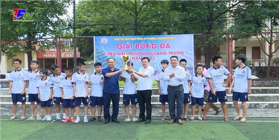 Giải bóng đá thiếu niên phường Quang Trung hè 2023 thành công tốt đẹp.