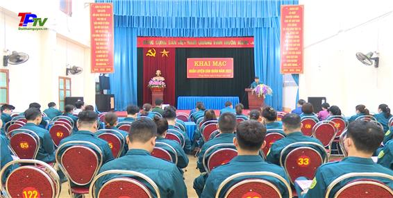 Phường Trung Thành: Khai mạc huấn luyện dân quân năm 2023.