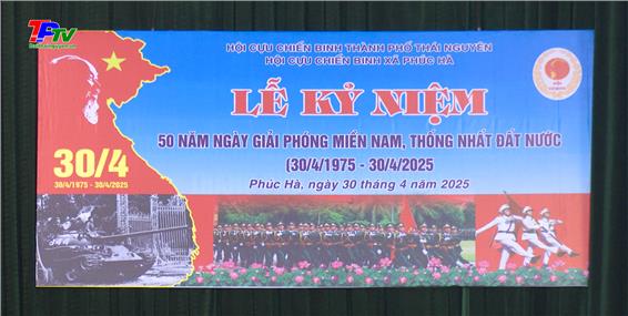 Hội CCB xã Phúc Hà kỷ niệm 50 năm Ngày Giải phóng miền Nam, thống nhất đất nước
