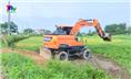 Cưỡng chế thu hồi đất thực hiện dự án Khu đô thị số 1, xã Huống Thượng.