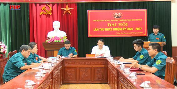 Đại hội lần thứ I, nhiệm kỳ 2025-2030 chi bộ Ban CHQS phường Phan Đình Phùng thành công tốt đẹp.