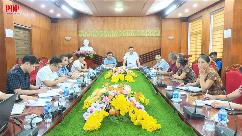 Đối thoại GPMB thực hiện dự án xây dựng tuyến đường quy hoạch phía sau trụ sở làm việc khối các cơ quan tỉnh.