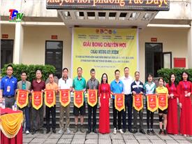 Khai mạc Giải bóng chuyền hơi phường Túc Duyên.