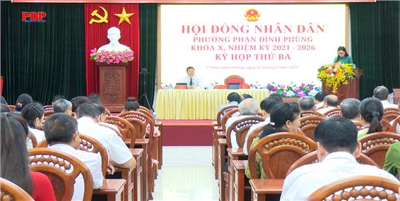 Kỳ họp thứ ba (Kỳ họp chuyên đề), HĐND phường Phan Đình Phùng khóa X, nhiệm kỳ 2021 - 2026.