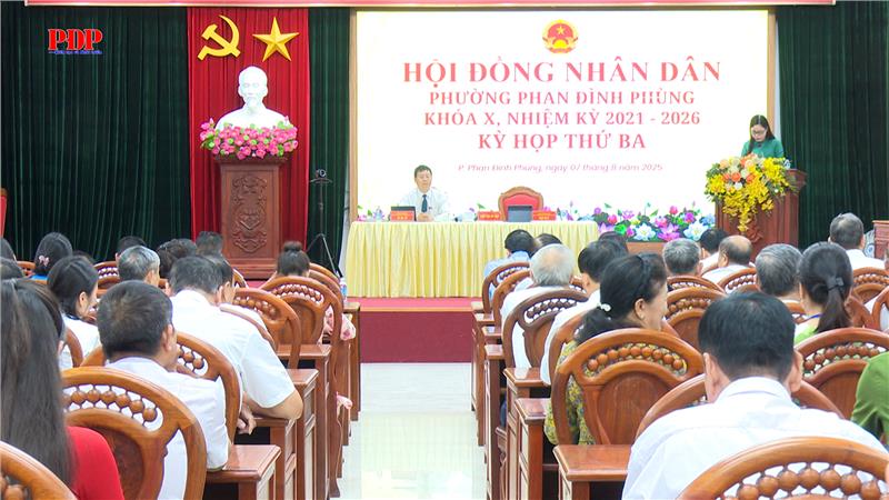 Kỳ họp thứ ba (Kỳ họp chuyên đề), HĐND phường Phan Đình Phùng khóa X, nhiệm kỳ 2021 - 2026.