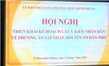 Phường Phan Đình Phùng lấy ý kiến nhân dân về phương án sáp nhập, đổi tên tổ dân phố trên địa bàn.