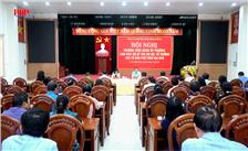 Thường trực Đảng ủy phường Phan Đình Phùng làm việc với Bí thư Chi bộ, Tổ trưởng các tổ dân phố trên địa bàn.