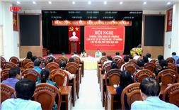 Thường trực Đảng ủy phường Phan Đình Phùng làm việc với Bí thư Chi bộ, Tổ trưởng các tổ dân phố trên địa bàn.