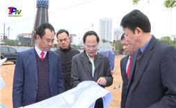 Đẩy nhanh tiến độ Dự án xây dựng cảnh quan phía sau Quảng trường Võ Nguyên Giáp.