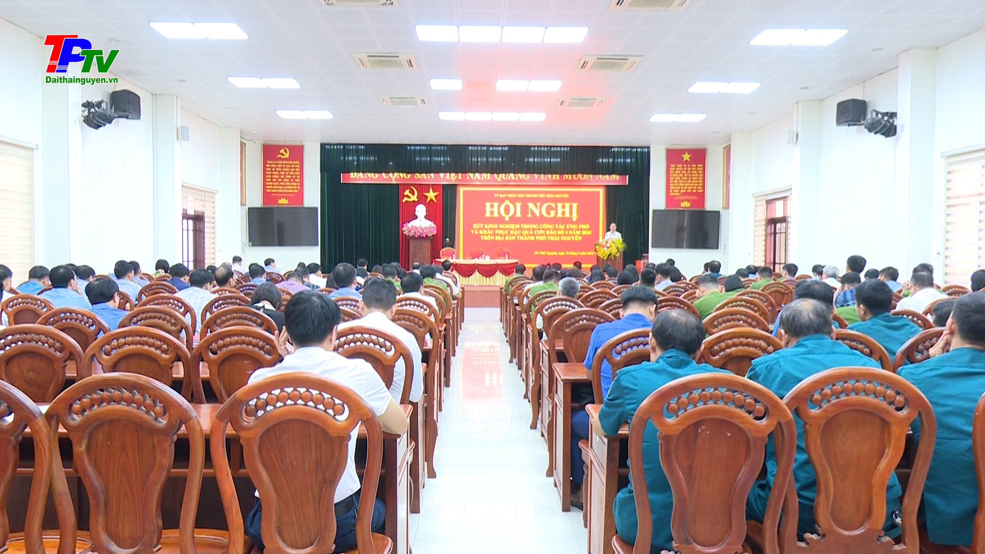 TP. Thái Nguyên: Rút kinh nghiệm trong công tác ứng phó và khắc phục hậu quả mưa bão.