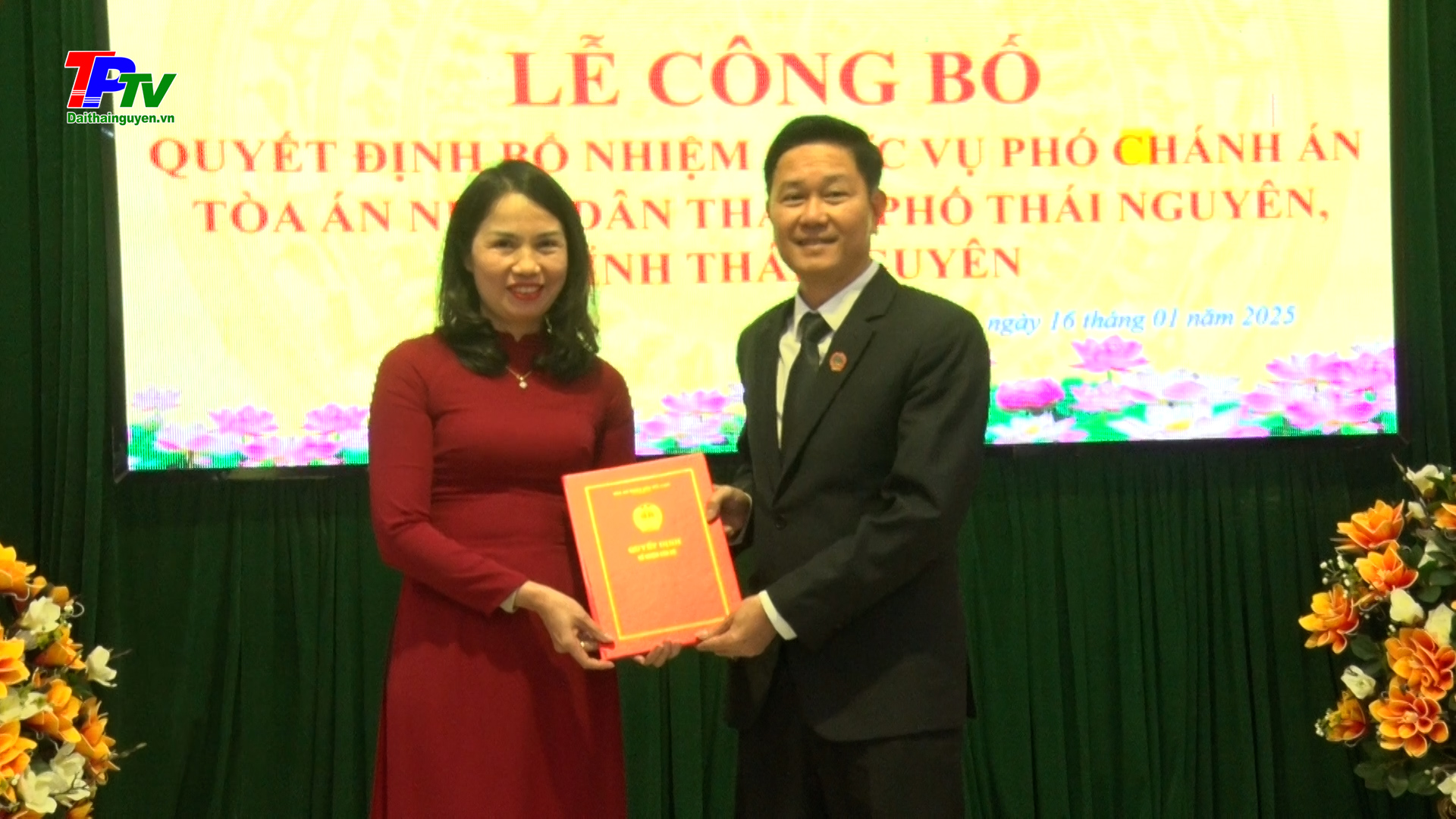 Bổ nhiệm Phó Chánh án Tòa án nhân dân TP. Thái Nguyên.