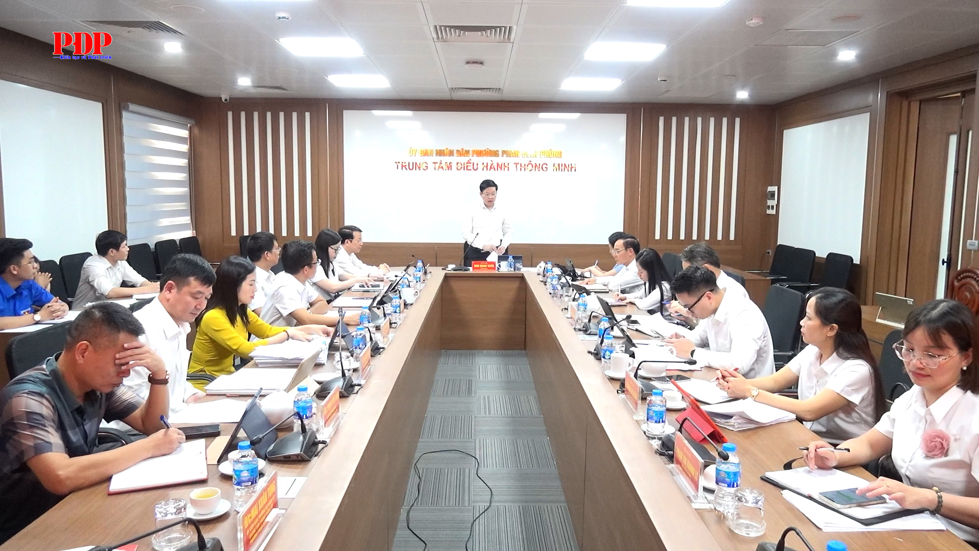 Đoàn công tác cơ quan Ủy Ban MTTQ tỉnh làm việc với Đảng ủy phường Phan Đình Phùng.
