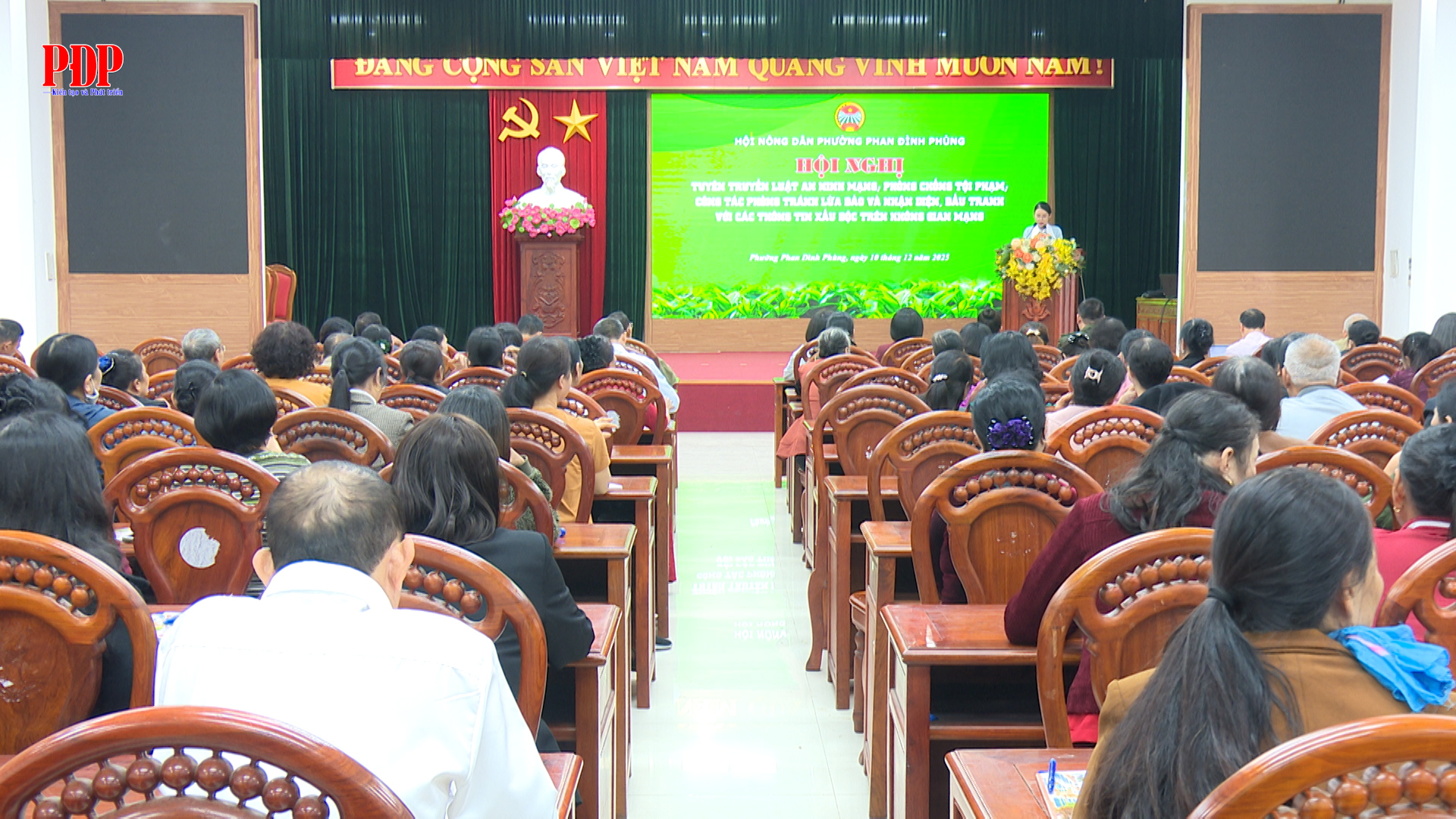 150 Hội viên Nông dân phường Phan Đình Phùng được tập huấn tuyên truyền phòng chống tội phạm và giám sát phản biện xã hội năm 2025
