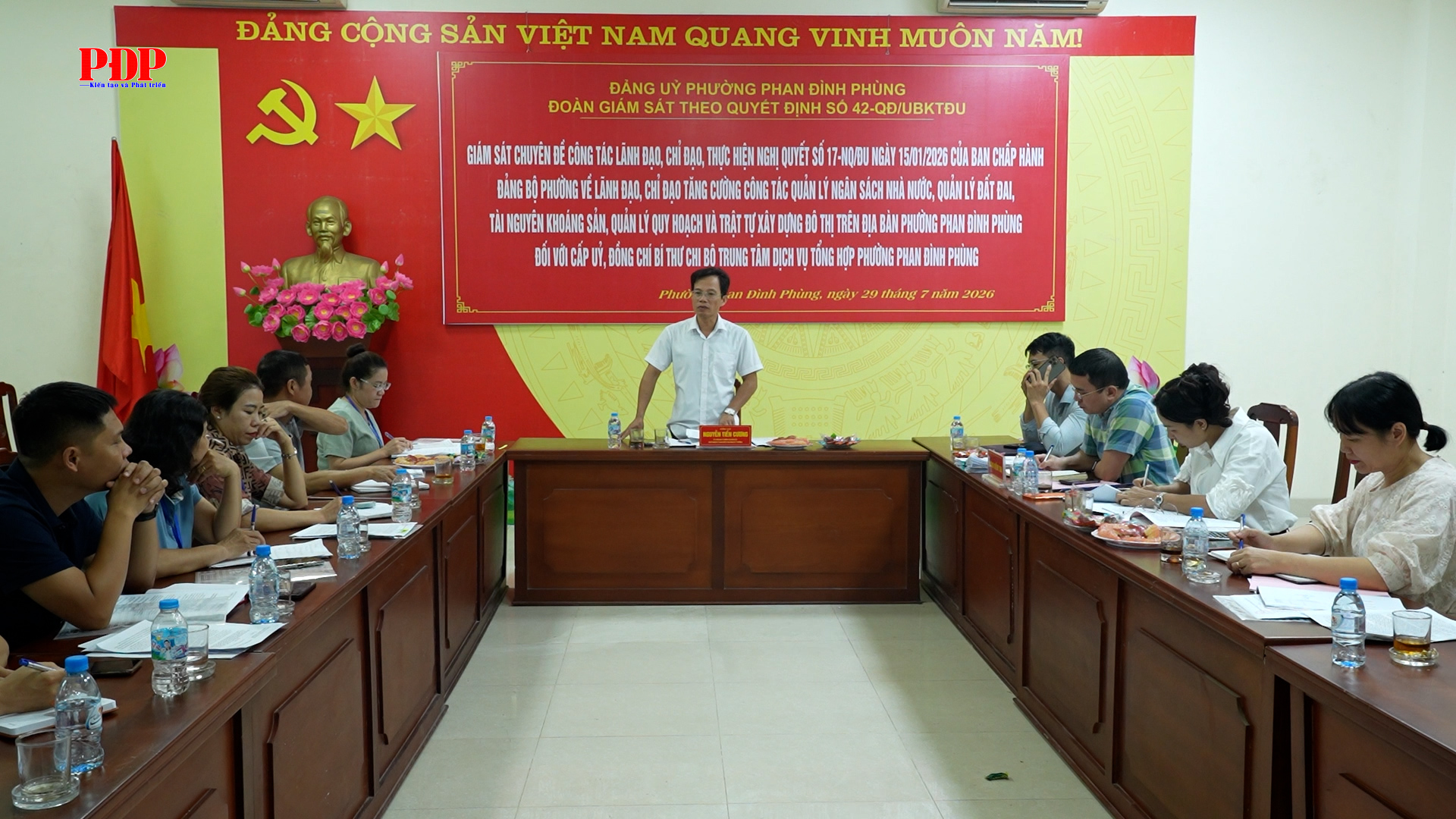 Giám sát chuyên đề về công tác lãnh đạo, chỉ đạo thực hiện Nghị quyết số 17-NQ/ĐU ngày 15/01/2026 của Ban chấp hành Đảng bộ phường Phan Đình Phùng