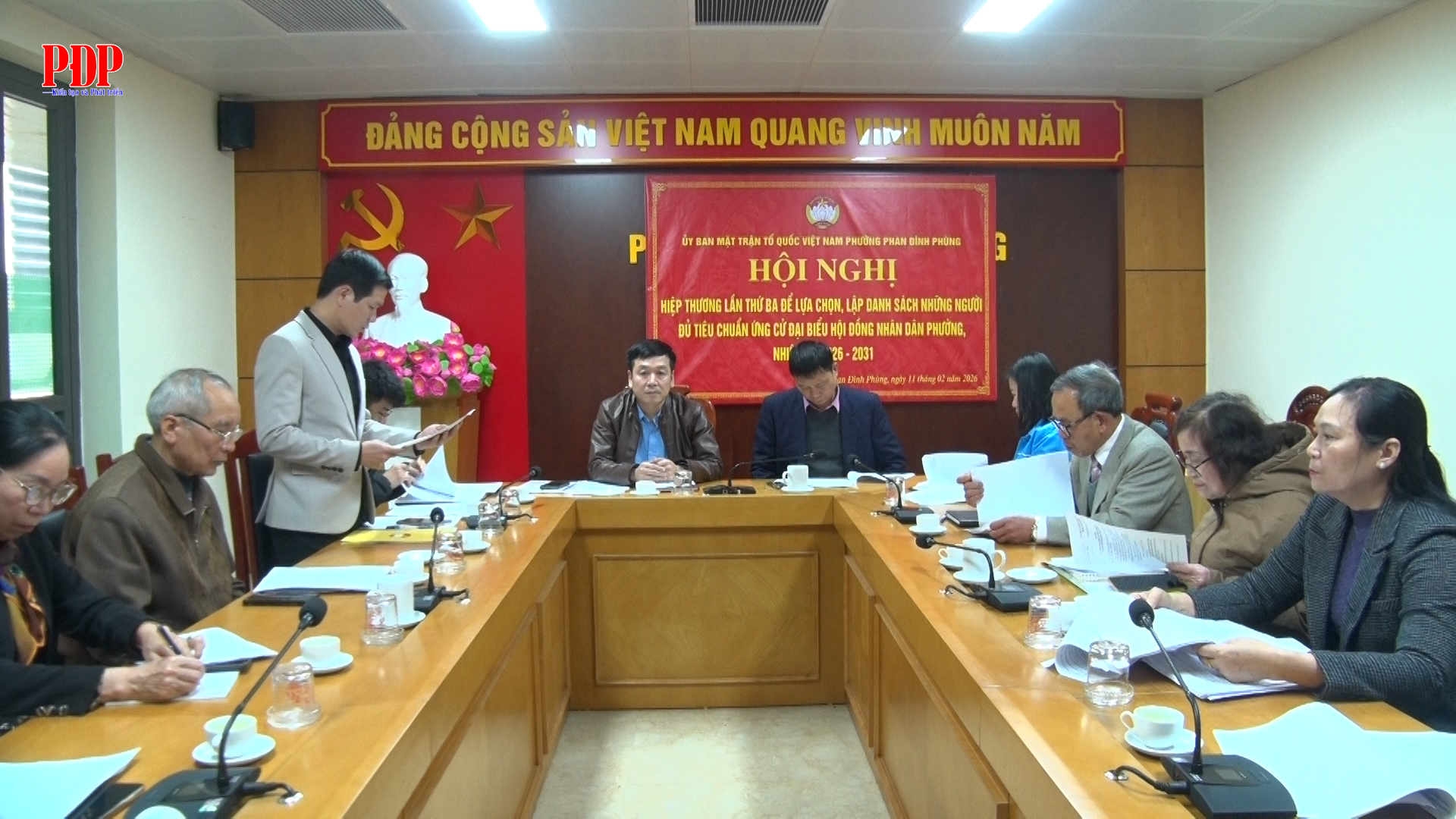 Hội nghị hiệp thương lần thứ ba để lựa chọn, lập danh sách 48 người đủ tiêu chuẩn ứng cử đại biểu HĐND phường Phan Đình Phùng, nhiệm kỳ 2026-2031