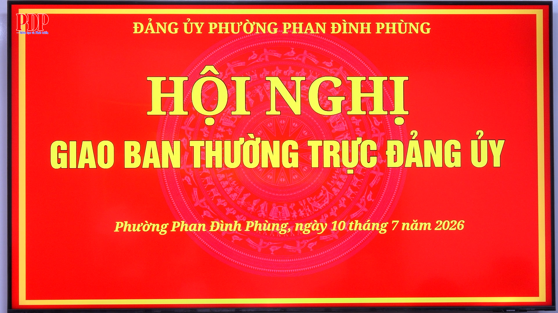 Hội nghị Giao ban thường trực Đảng uỷ phường Phan Đình Phùng