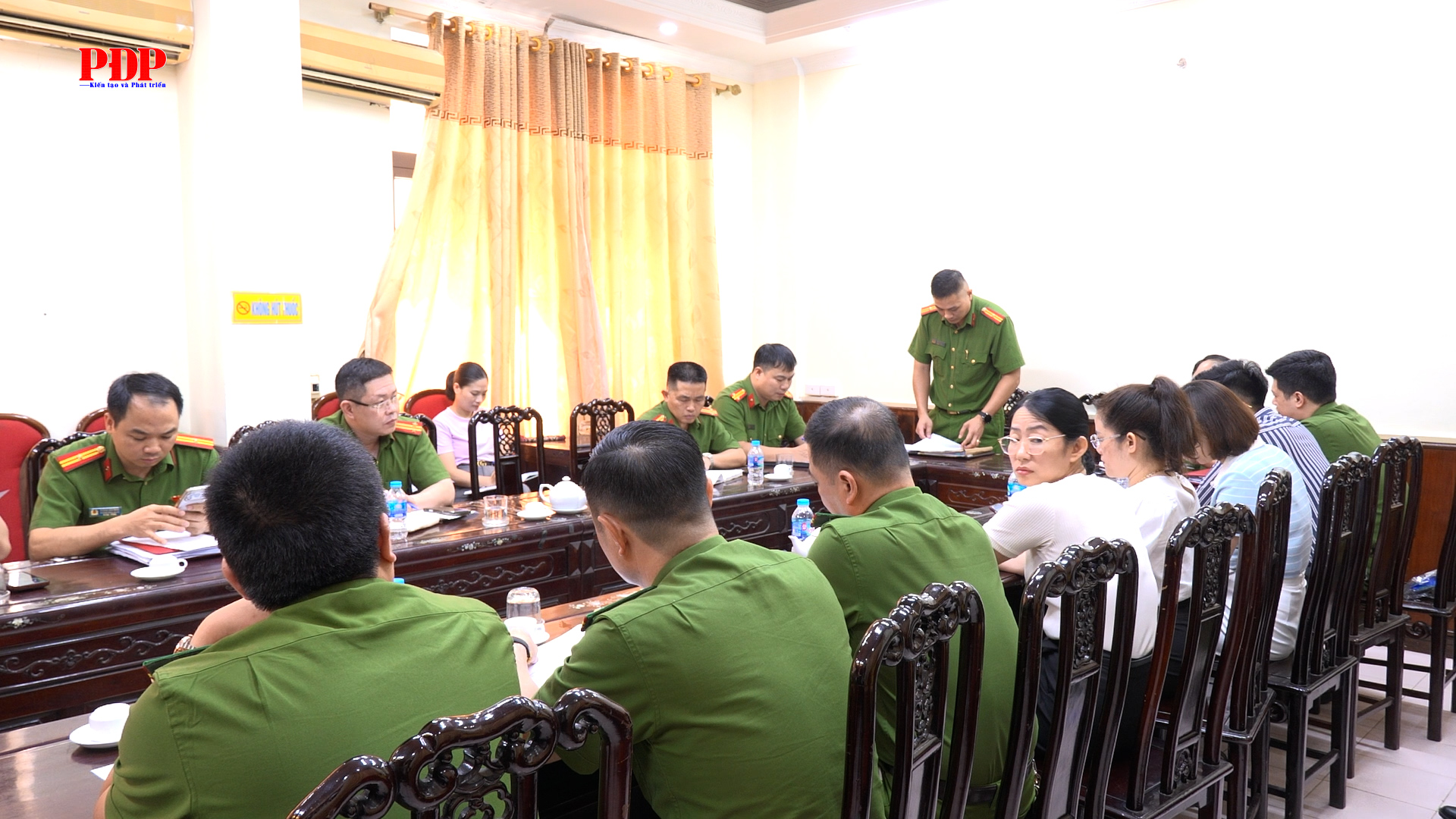 Họp Ban tổ chức Hội thi lực lượng tham gia bảo vệ an ninh trật tự ở cơ sở giỏi cụm số 1 cấp xã, tỉnh Thái Nguyên.