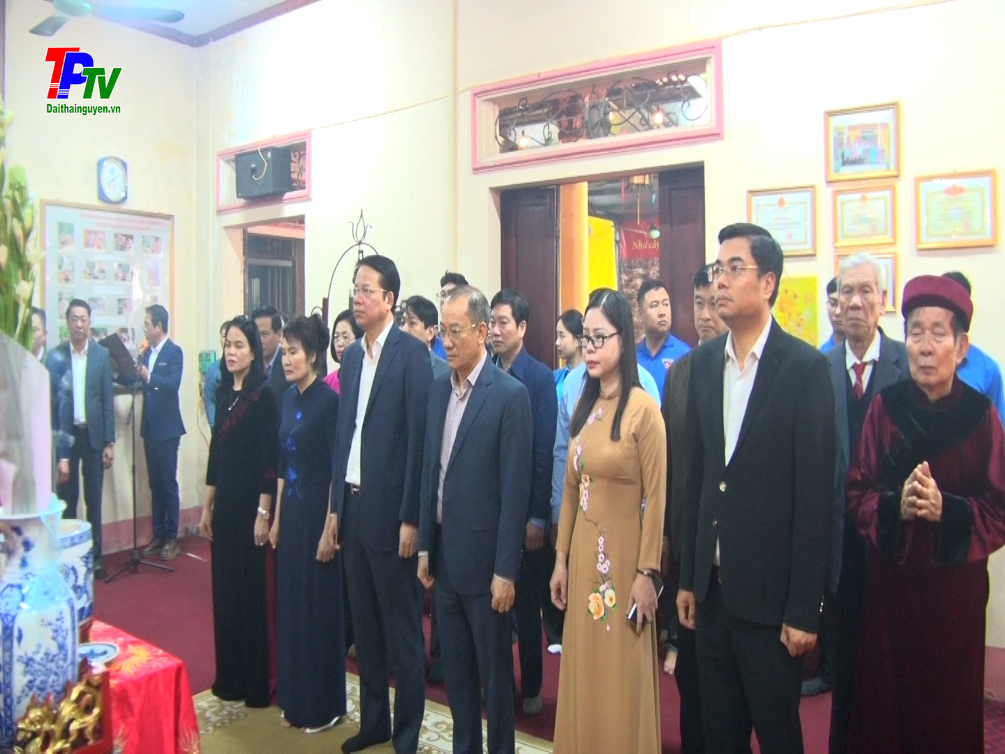 Lễ giỗ Tổ tại Đình Hùng Vương, thành phố Thái Nguyên.