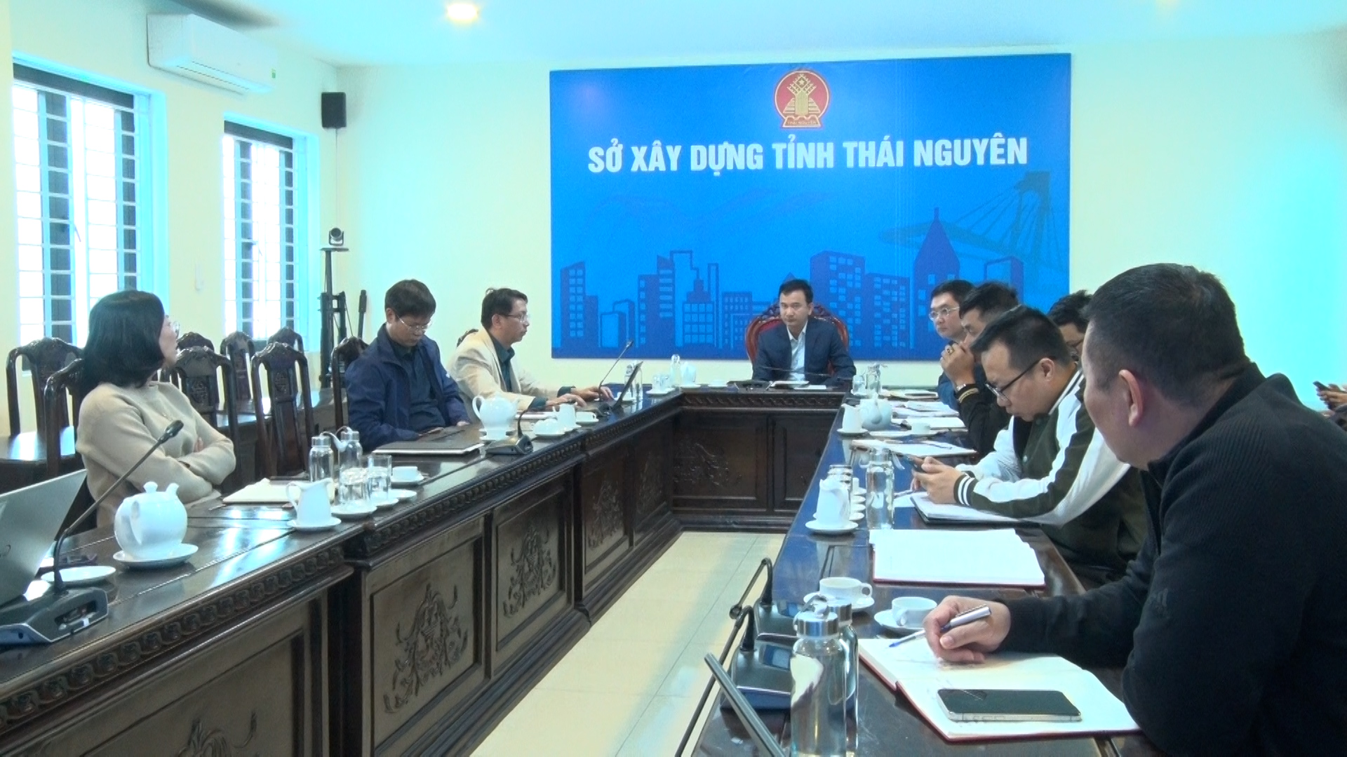 Sở Xây dựng Thái Nguyên và UBND phường Phan Đình Phùng họp bàn phương án giải quyết tình trạng ngập úng trên địa bàn