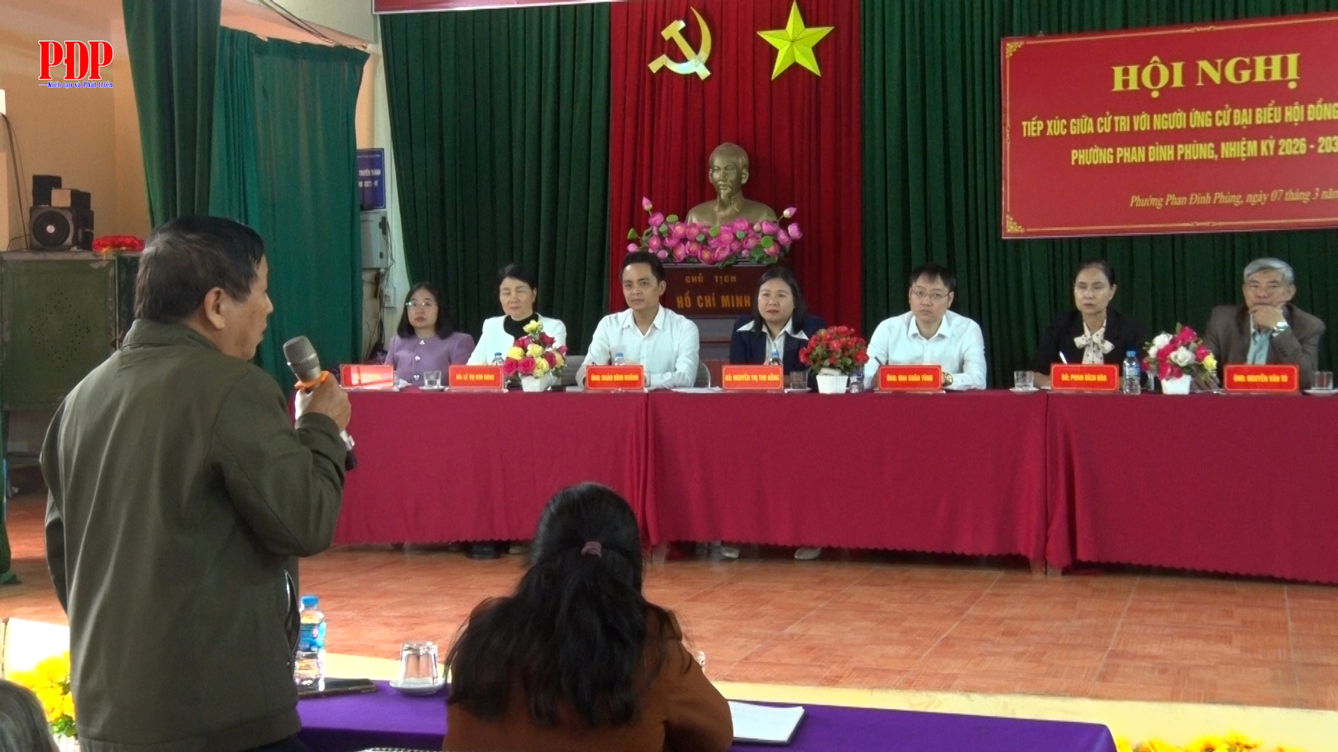 Người ứng cử đại biểu HĐND phường Phan Đình Phùng, nhiệm kỳ 2026-2031 tại đơn vị bầu cử số 04 tiếp xúc cử tri các tổ dân phố 53, 54