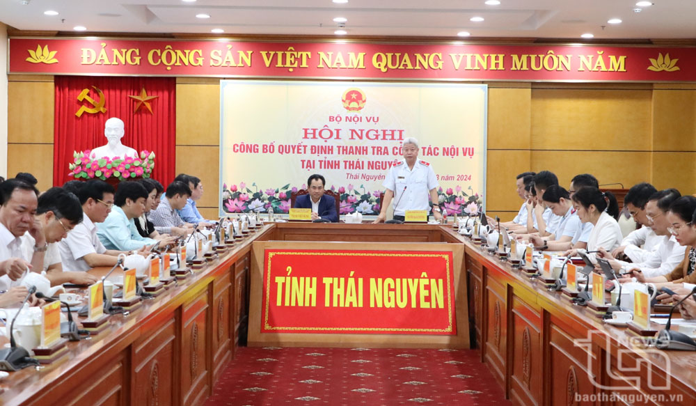 Công bố Quyết định thanh tra công tác nội vụ tại tỉnh Thái Nguyên