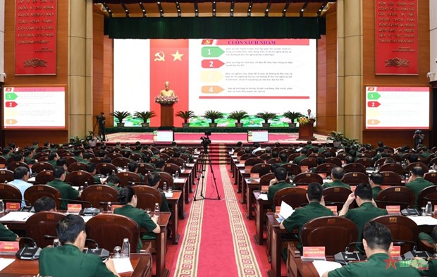 Hội nghị cán bộ chủ chốt toàn quân học tập tác phẩm của Tổng Bí thư