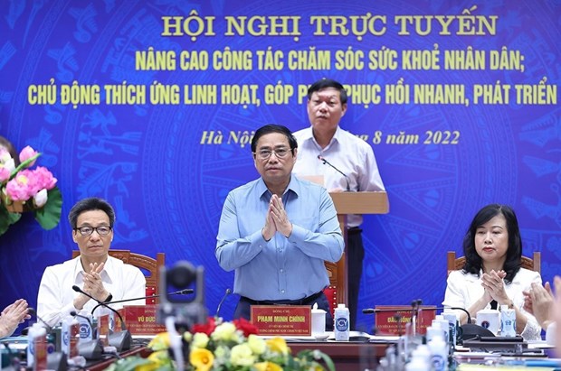 Thủ tướng dự hội nghị trực tuyến toàn quốc chăm sóc sức khỏe nhân dân