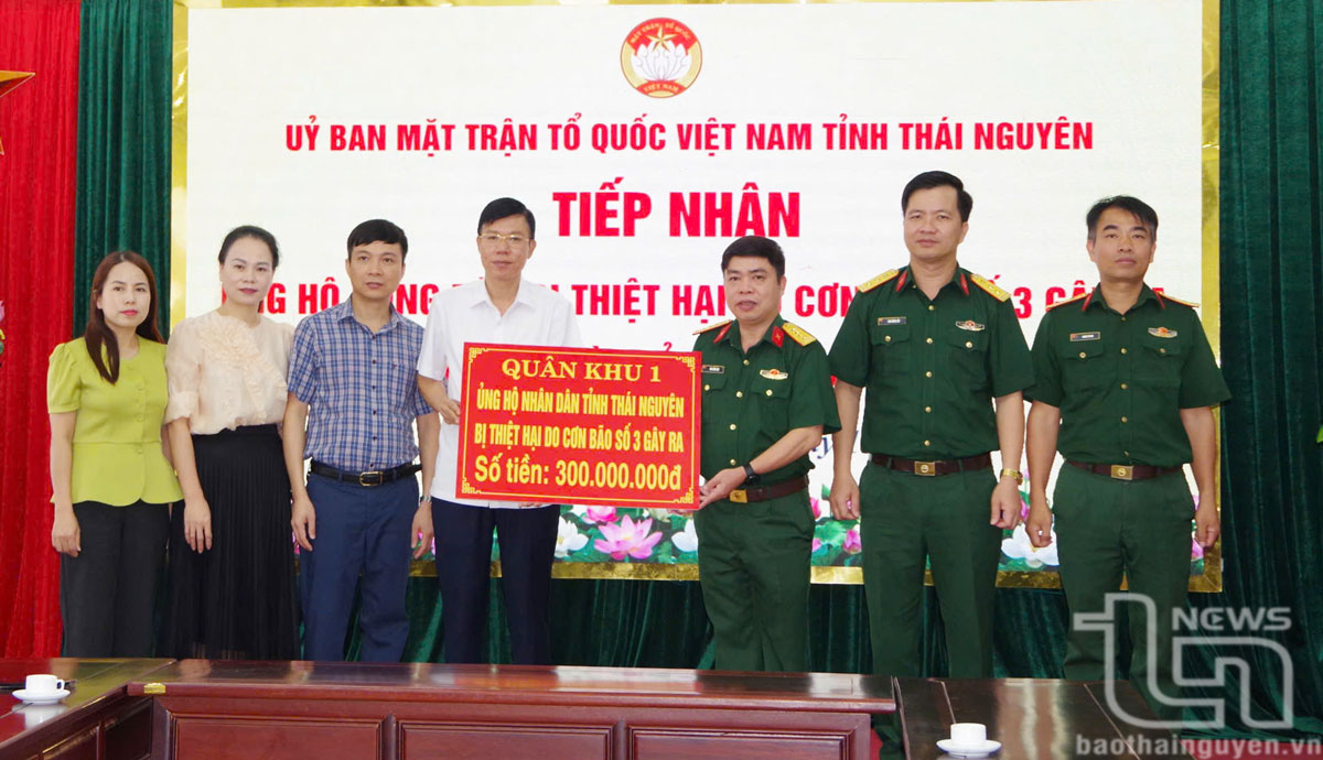 Thái Nguyên san sẻ khó khăn với đồng bào bị bão lũ