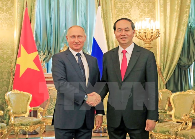 Chủ tịch nước Trần Đại Quang hội đàm với Tổng thống Nga Putin