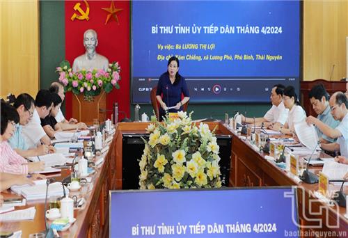 Đồng chí Bí thư Tỉnh ủy tiếp công dân Lương Thị Lợi