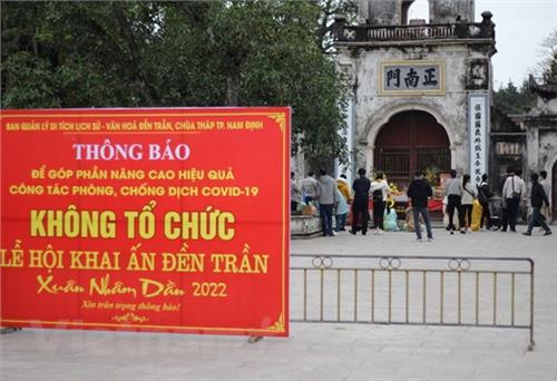 Nam Định dừng tất cả các lễ hội đầu năm để tập trung kiểm soát dịch