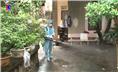 Phun thuốc khử khuẩn và diệt muỗi tại tổ 1 phường Túc Duyên, nơi có bệnh nhân sốt xuất huyết sinh sống.