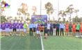 Giao lưu bóng đá giữa FC Doanh nghiệp trẻ tỉnh và FC Ngân hàng Công thương Thái Nguyên.