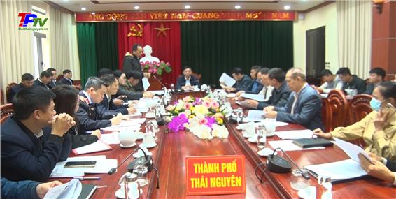 Họp thông qua phương án đảm bảo thi công tại phường Đồng Bẩm, thành phố Thái Nguyên.