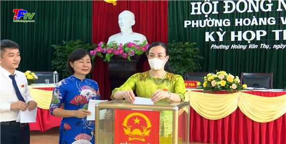 Kỳ họp thứ nhất HĐND phường Hoàng Văn Thụ khóa X.