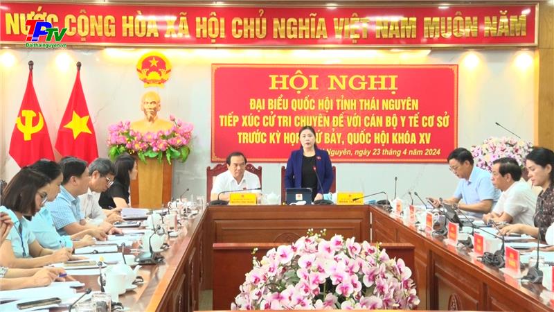Đại biểu Quốc hội tỉnh Thái Nguyên tiếp xúc cử tri chuyên đề với cán bộ y tế cơ sở Thái Nguyên.
