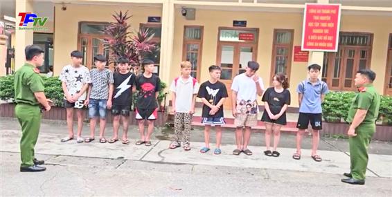 Công an thành phố Thái Nguyên: Tạm giam nhóm thanh thiếu niên cướp tài sản và gây rối trật tự công cộng.